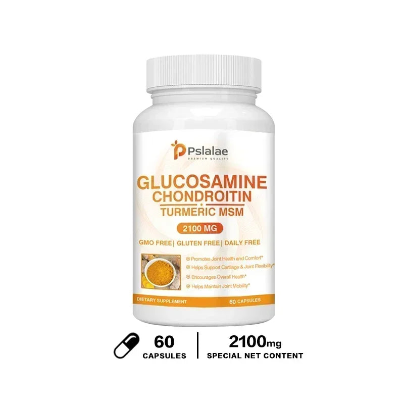 Chondroitin Turmeric MSM Glucosamine Triple Strength 2100 Mg for Hips, Knees, Joints & Back Comfort - Joint Supplements