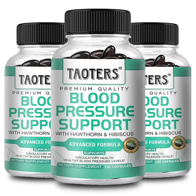 Blood Pressure Support Supplement Capsules, Support Heart Cardiovascular Blood Flow Vein Leg Health Immune & Vascular Wellness