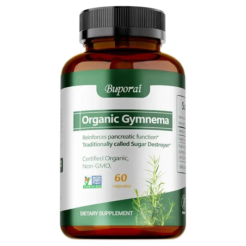 Organic Gymnema - Supports Balanced Glucose Metabolism and Energy Health, Enhances Absorption, and Provides Nutritional Support