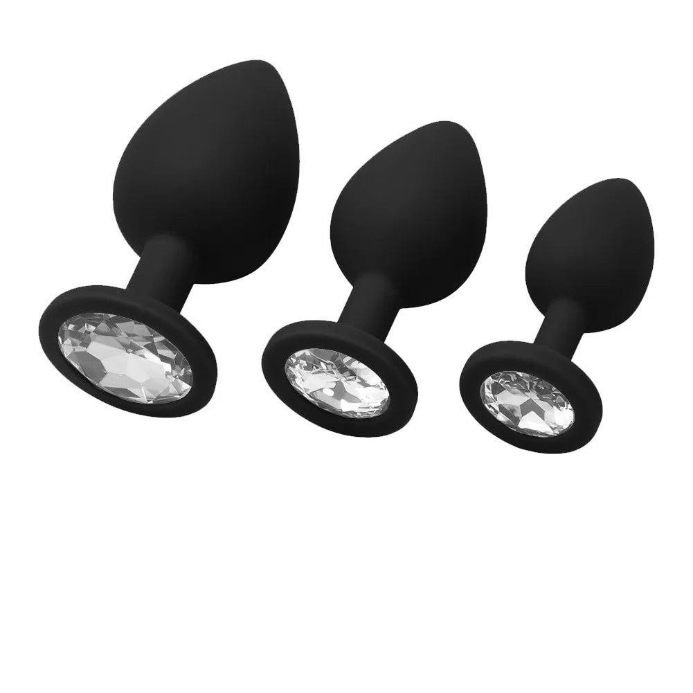 Adult Silicone Anal Plug Dildos Bullet Vibrator Butt Plugs Sex Toys for Women Men Gay Prostate Massager Anal Masturbating S/M/L