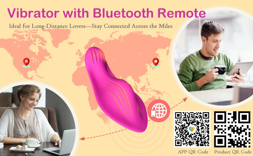 Vibrating Panties Sex Toys for Women App Control Vagina Vibrators Mini Butterfly Vibrator Dual Clitoral Pinpoint Stimulator Toy