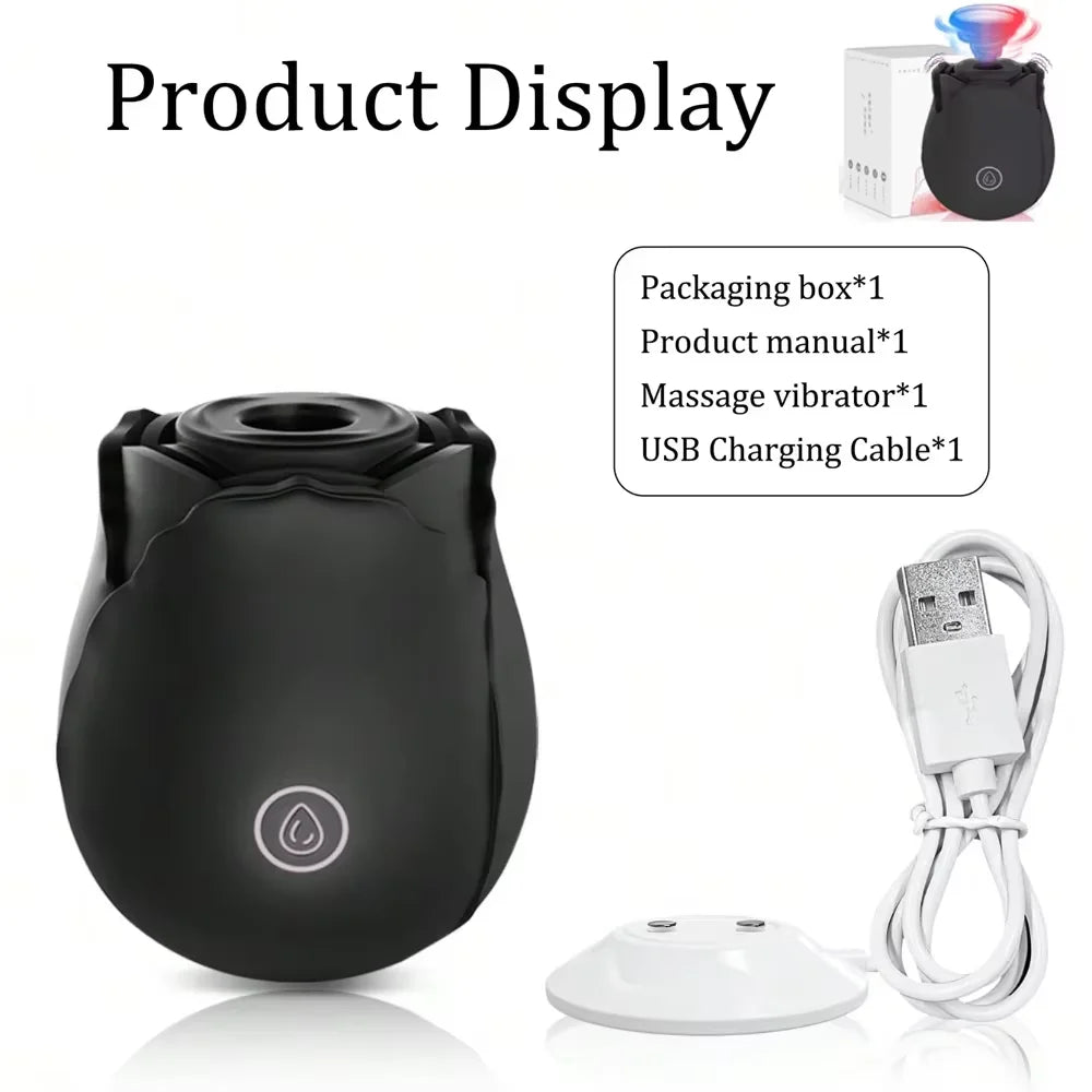 Red Rose Toy Simulation Vibrator for Women Powerful Sucking Vibrators 10 Mode G Spots Vaginal Clitoral Massager Nipple Sexy Toy