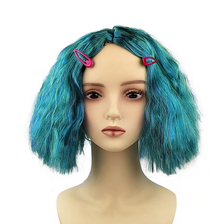 Exclusive Masquerade Joy Sadness Envy Disgust Multiple Styles Wig with Headpiece and Waterdrop Clips Elevate Your Costume Game