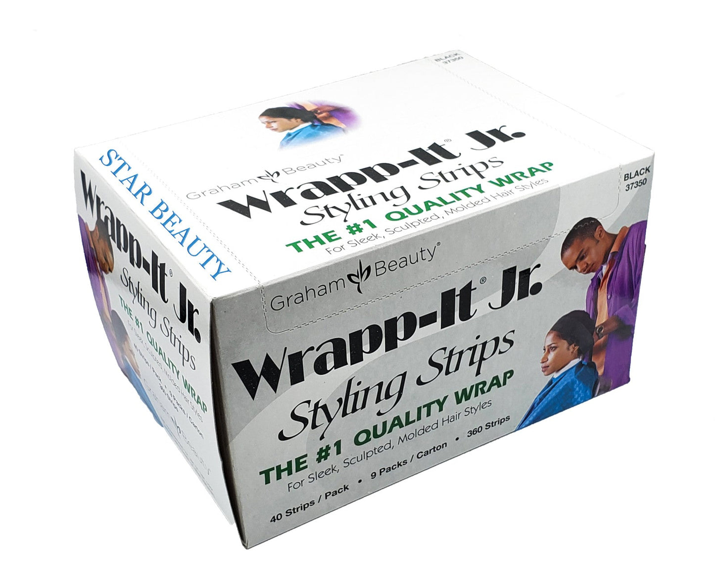 Wrapp-it Jr. Styling Strips Neck Strips Black and White