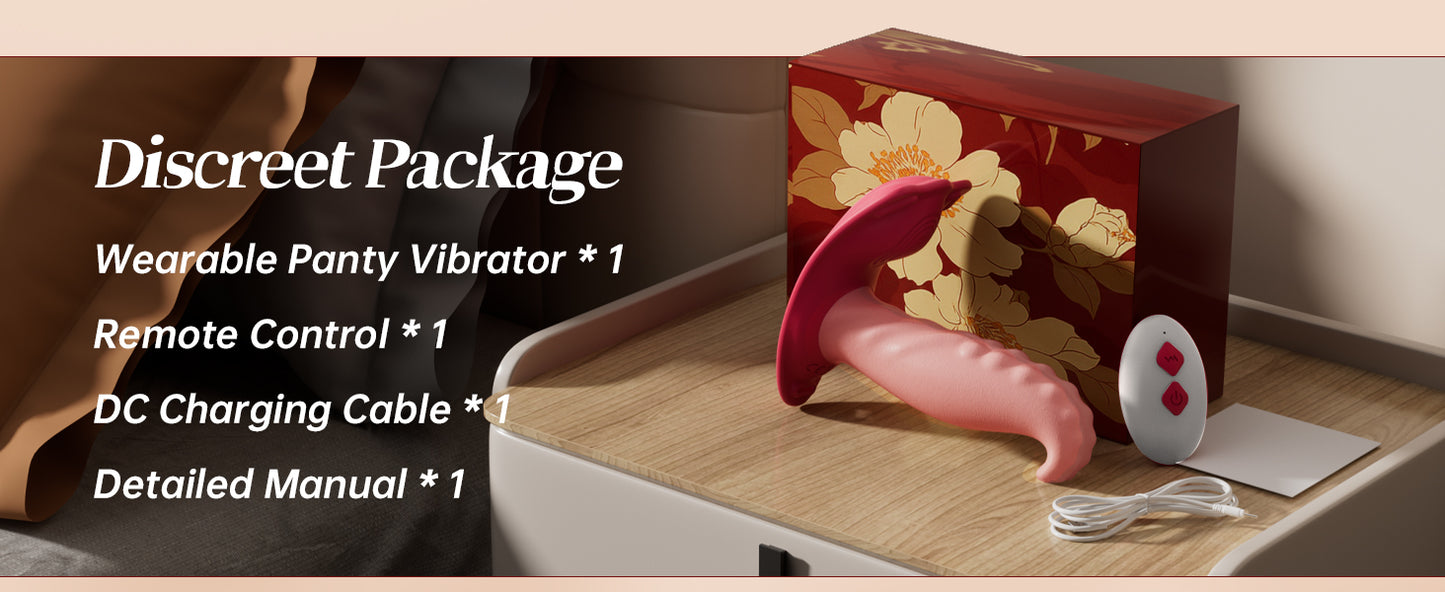 Wearable Vibrator Rose Sex Toy for Women G Spot Dildos Adult Toys with Tongue Vibration Panties Stimulator Pleasure for Anal