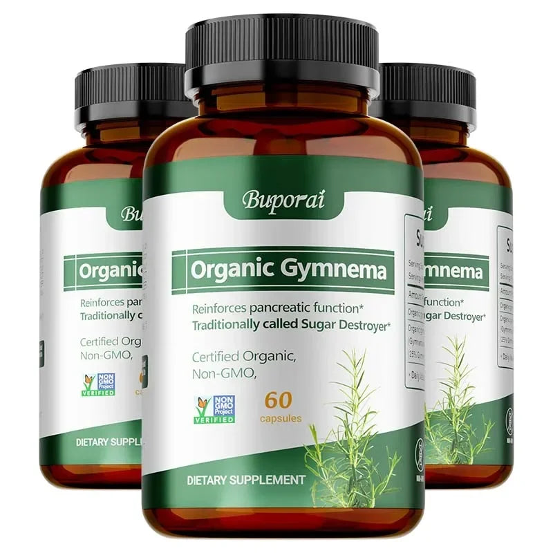 Organic Gymnema - Supports Balanced Glucose Metabolism and Energy Health, Enhances Absorption, and Provides Nutritional Support