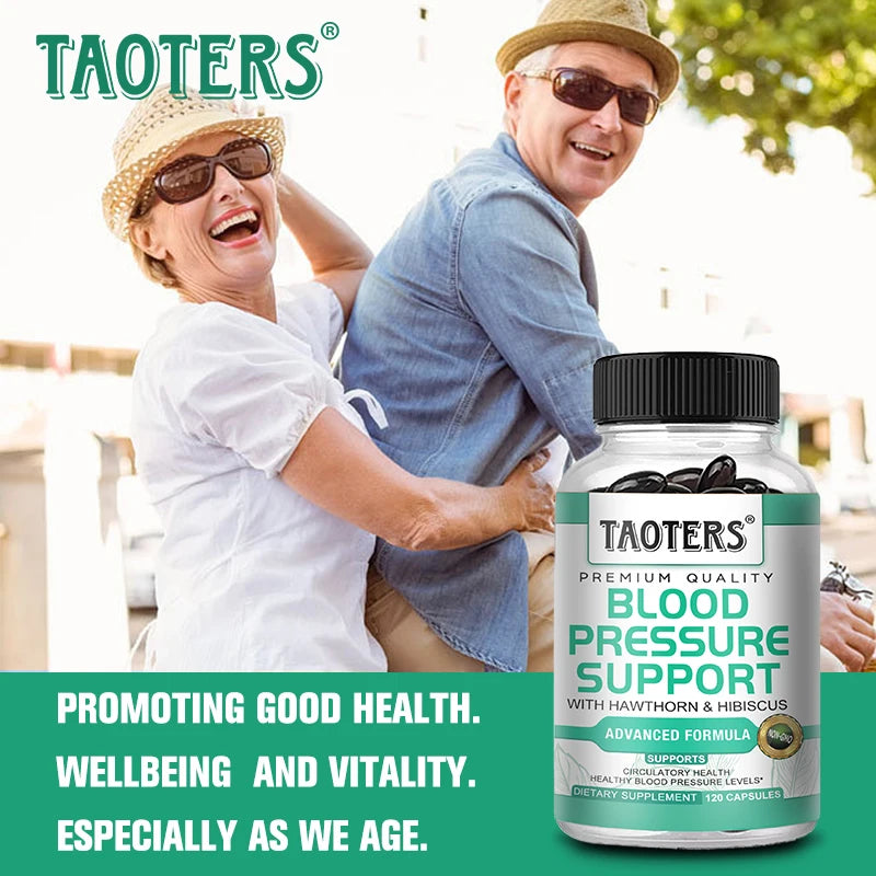 Blood Pressure Support Supplement Capsules, Support Heart Cardiovascular Blood Flow Vein Leg Health Immune & Vascular Wellness
