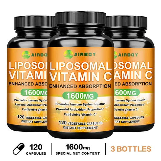 Liposomal Vitamin C 1600mg - Promotes Collagen Production, Immune Support, Powerful Antioxidant