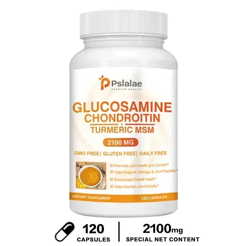 Chondroitin Turmeric MSM Glucosamine Triple Strength 2100 Mg for Hips, Knees, Joints & Back Comfort - Joint Supplements