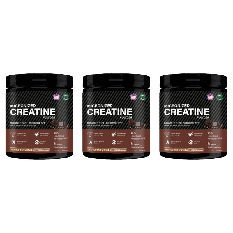 Creatine Monohydrate Powder Muscle Builder Supplements for Women and Men Boosts Exercise Performance Energy Chocolate 300g