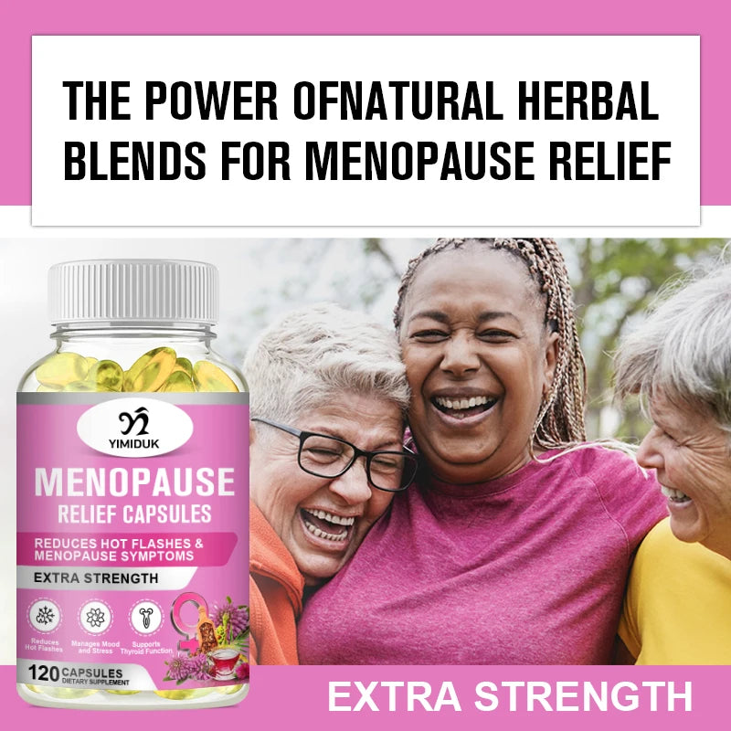 Buy 2 Get 2 Free! Natural Menopause Relief Supplement, for Reduces Hot Flashes & Night Sweats, Mood Balance & Better Sleep