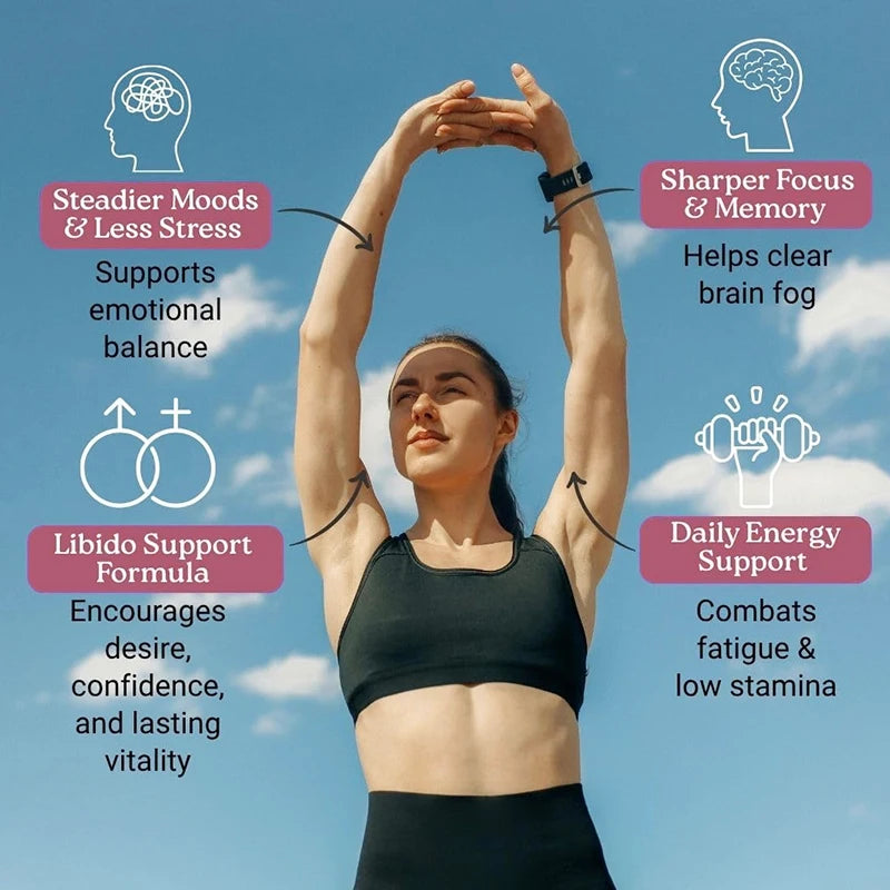 HOLUCKS Hormone Balance Supplement for Women, with Maca Root, Tribulus, Ashwagandha, Support Menopause Relief, Mood & Energy