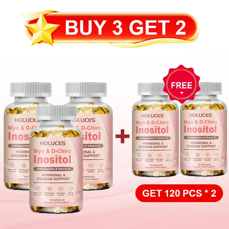 Buy 1 Get 1 Free! Premium Inositol Supplement, Supports Women's Hormonal Wellness, PCOS Relief, Metabolic Health, Emotional Calm