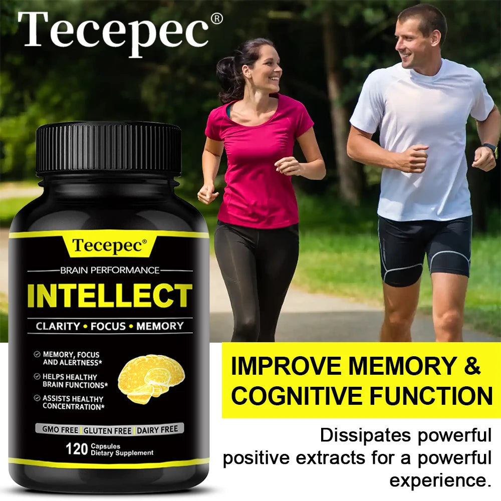 Memory, Focus, Clarity, Energy Brain Supplement - Nootropic Brain Boosters DMAE Bacopa Monnieri & Phosphatidylserine Capsules