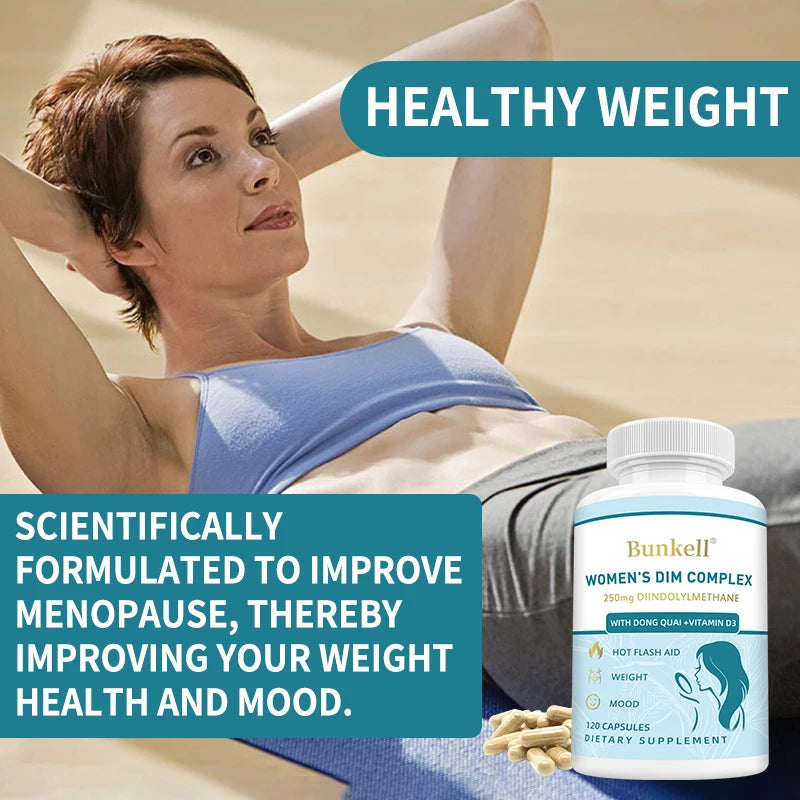 DIM Supplement with BioPerine Extract - Hormone Balance for Menopause & Prostate Health, Metabolism Boost, Body Balance