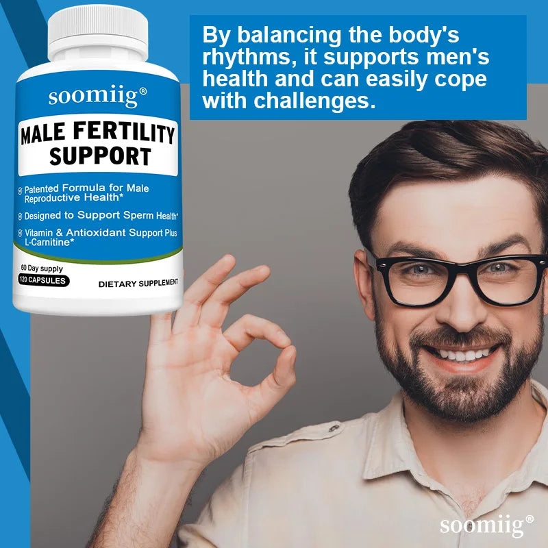Men’s Reproductive Health Supplement - Fertility Balance, Vegan Non-GMO (30/60/120 Caps)