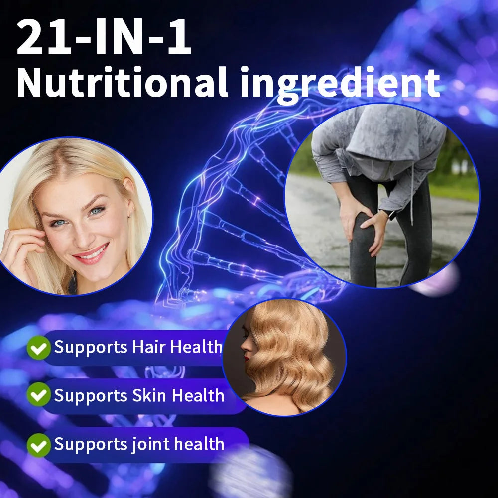 Collagen Capsules - Bone and Joint Health, Anti-aging, Firming Skin, Hair, Nails, Skin Health, Collagen Peptide Supplements