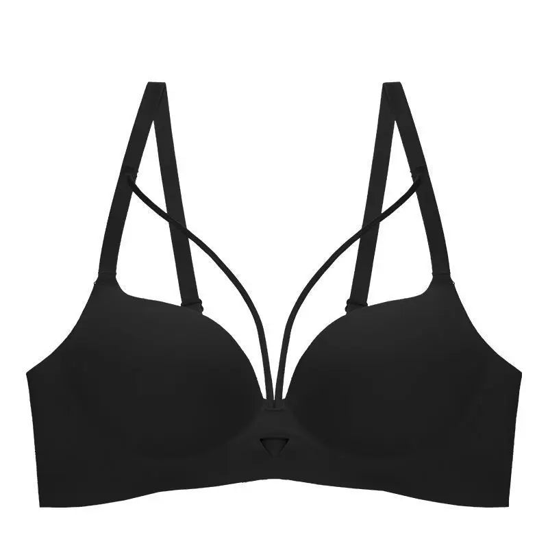 2025 New Arrival Sexy Leopard Print Bra for Woman Small Bust Lift Enhances Fullness Wire-Free Desire Seamless Bra Underwear