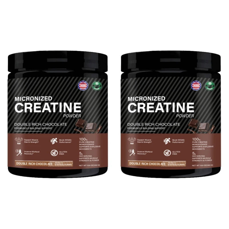 Creatine Monohydrate Powder Muscle Builder Supplements for Women and Men Boosts Exercise Performance Energy Chocolate 300g