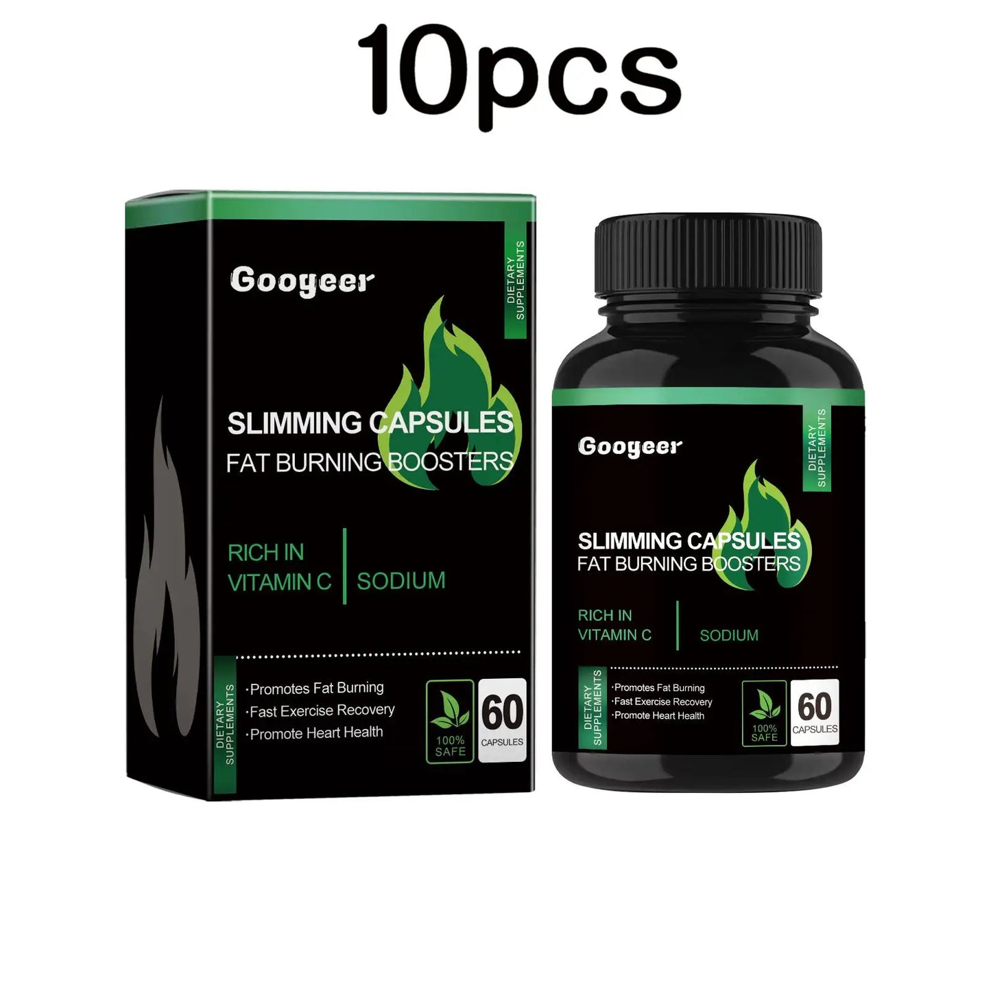 Googeer 60pcs Slimming Body Capsules Fat Burning Remove Cellulite Health Care Energy Dietary Supplement Weight Loss Capsules