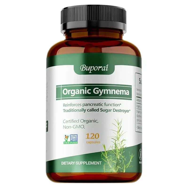 Organic Gymnema - Supports Balanced Glucose Metabolism and Energy Health, Enhances Absorption, and Provides Nutritional Support