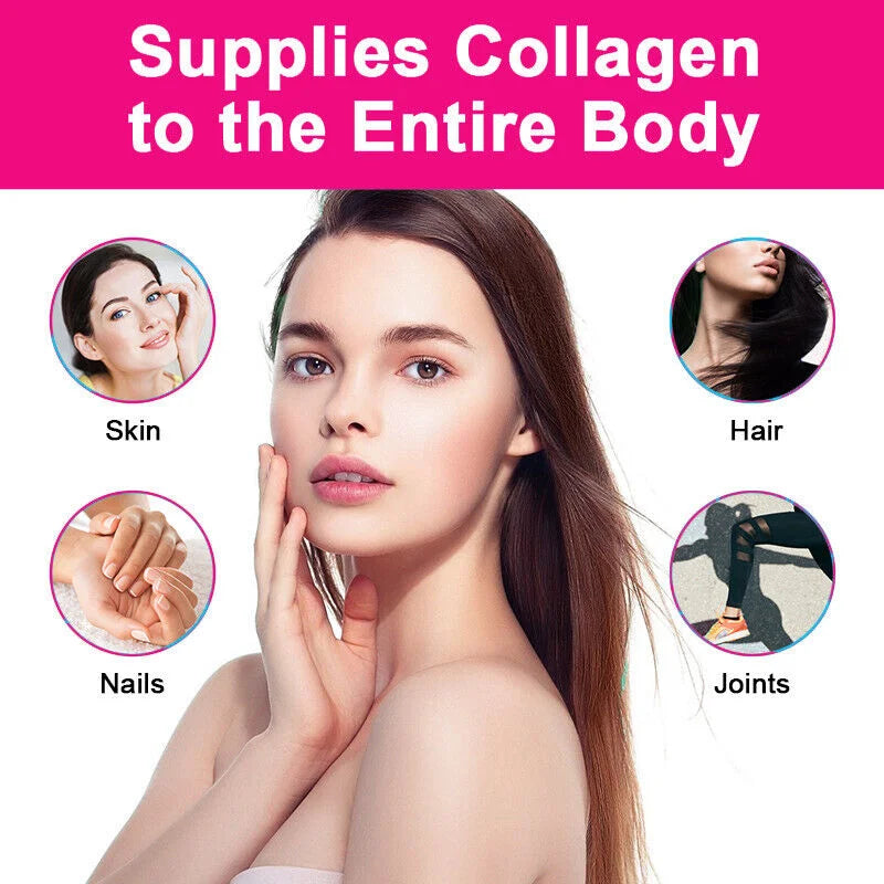 Multi Collagen Capsules, Support Skin Brightening, Anti-Aging, Hair Nail Strength, Joint, Cardiovascular & Gut Digestive Health