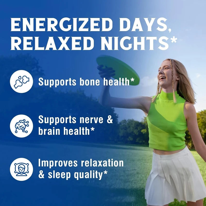 Magnesium L-Threonate Supplement, Support Brain Health, Focus, Memory & Nervous System, Relieve Muscle Cramps for Body Wellness