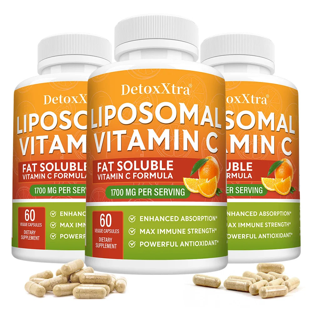 Liposomal Vitamin C 1700mg, High Absorption, Powerful Antioxidant, Supports Collagen Production, Immune & Skin Health