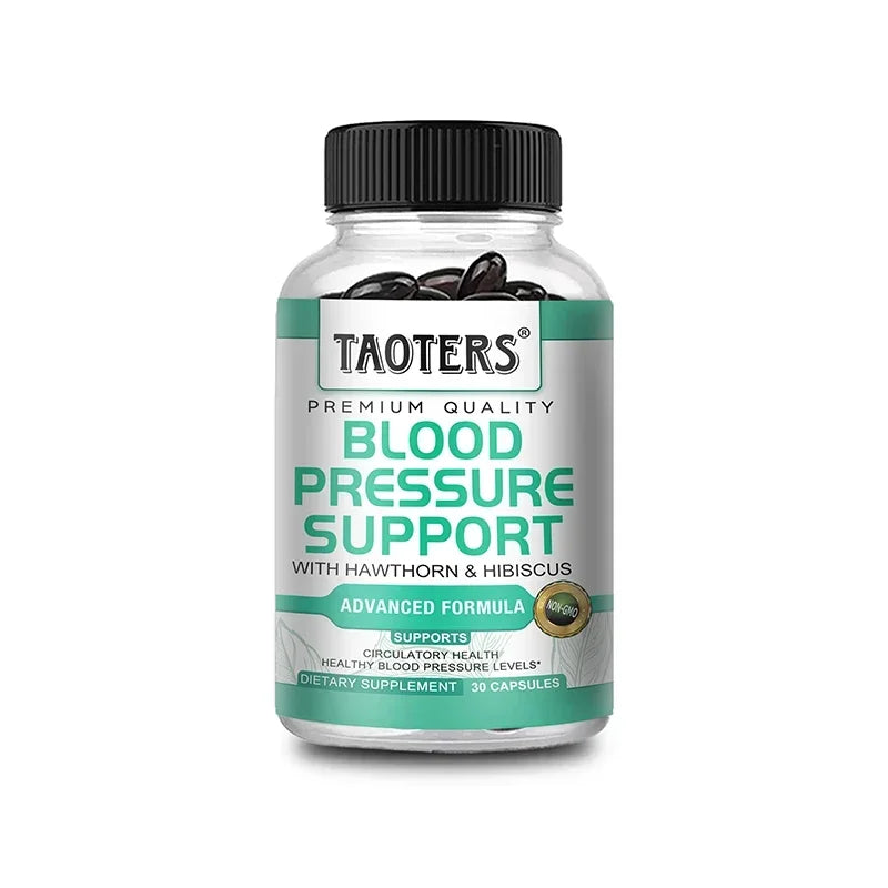 Blood Pressure Support Supplement Capsules, Support Heart Cardiovascular Blood Flow Vein Leg Health Immune & Vascular Wellness