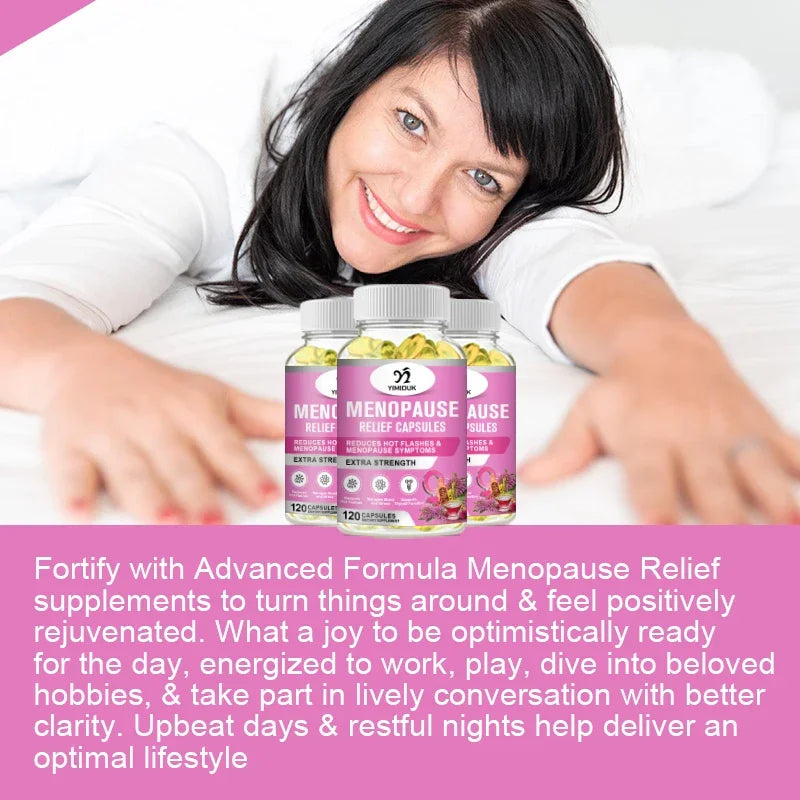 Buy 2 Get 2 Free! Natural Menopause Relief Supplement, for Reduces Hot Flashes & Night Sweats, Mood Balance & Better Sleep