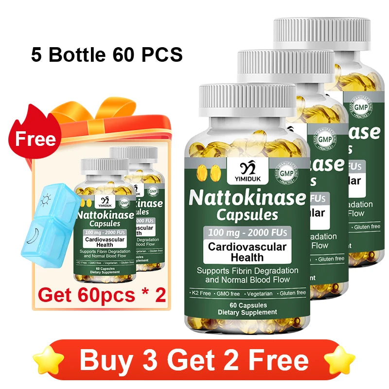 YIMIDUK Premium Nattokinase Supplement, Supports Heart Health, Normal Blood Flow, Fibrin Degradation & Circulatory Wellness