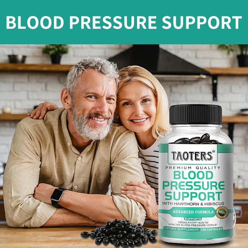 Blood Pressure Support Supplement Capsules, Support Heart Cardiovascular Blood Flow Vein Leg Health Immune & Vascular Wellness