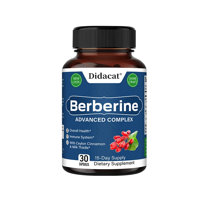 Organic Berberine Capsules - Blood Sugar Balance, Cardiovascular Health, Support Digestion,Promote Metabolism