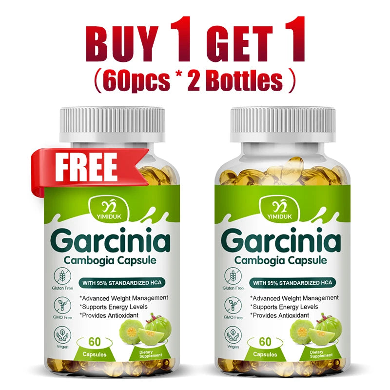 Buy 2 Get 2 Free! Garcinia Cambogia Extract Capsules, for Weight Loss, Energy Levels, Provides Antioxidant, Men & Women