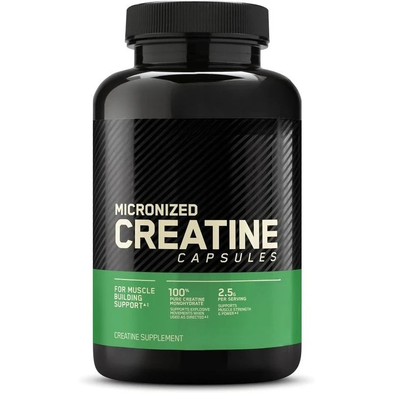 Micronized Creatine Monohydrate Capsules 2.5g Per Serving, 60 Count, Fitness Supplement for Strength Training & Muscle Support