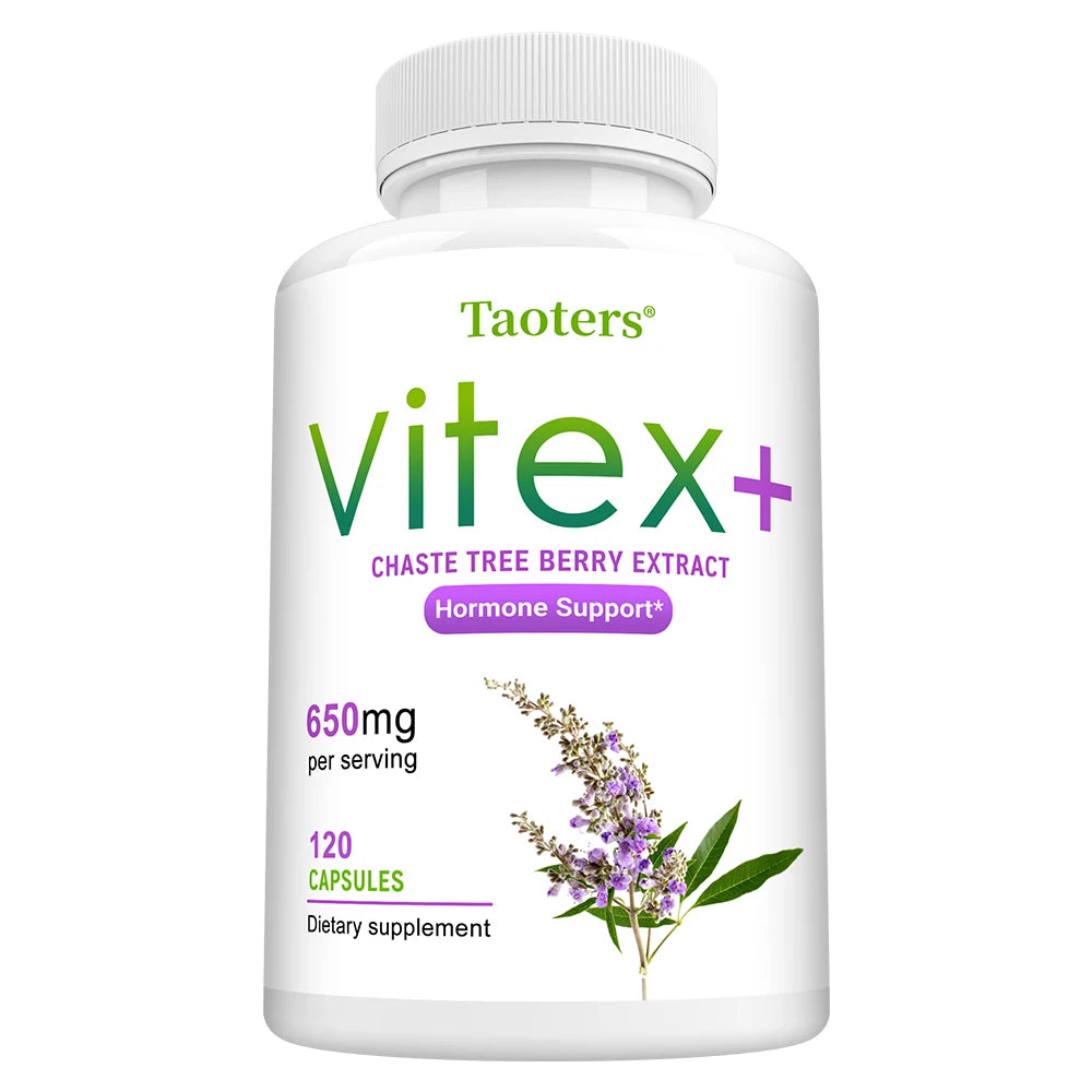 Vitex Berry Extract, Complete Herbal Supplement for Women's Menopause, Improves Skin, Regulates Mood, Promote Sleep, Non-GMO