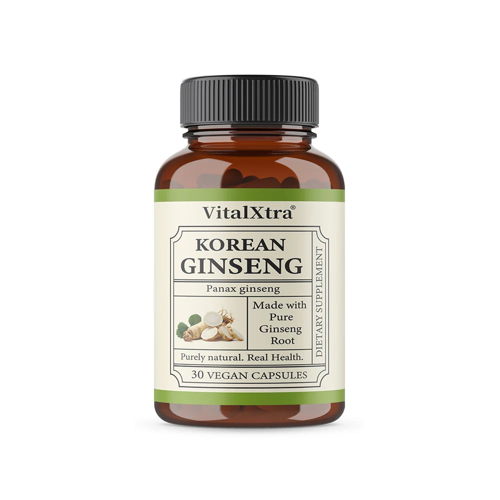 1000mg Korean Ginseng Supplement - High Potency for Energy, Focus, Performance, Vitality & Immune Support, for Men and Women