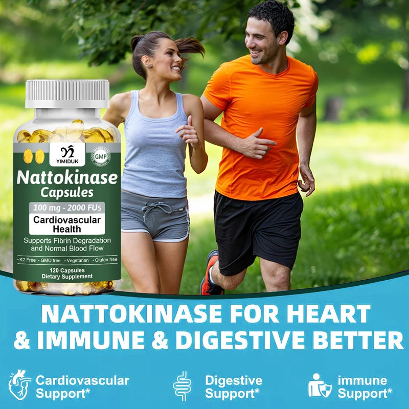 YIMIDUK Premium Nattokinase Supplement, Supports Heart Health, Normal Blood Flow, Fibrin Degradation & Circulatory Wellness