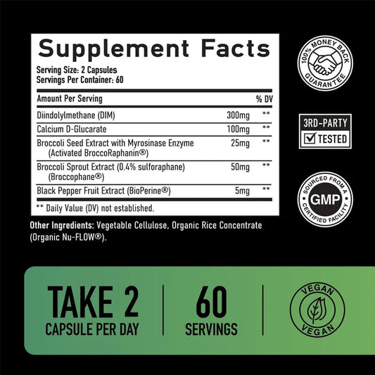 DIM Capsules - DIM Supplement for Men and Women | Herbal Supplement for Hormone Balance, Menopause and Prostate