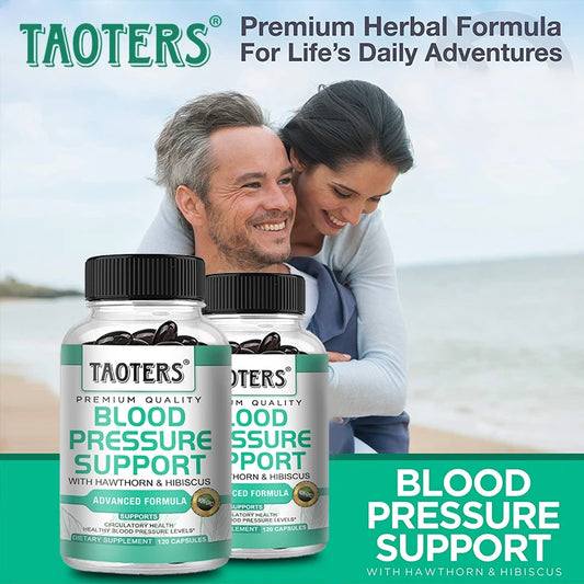 Blood Pressure Support Supplement Capsules, Support Heart Cardiovascular Blood Flow Vein Leg Health Immune & Vascular Wellness
