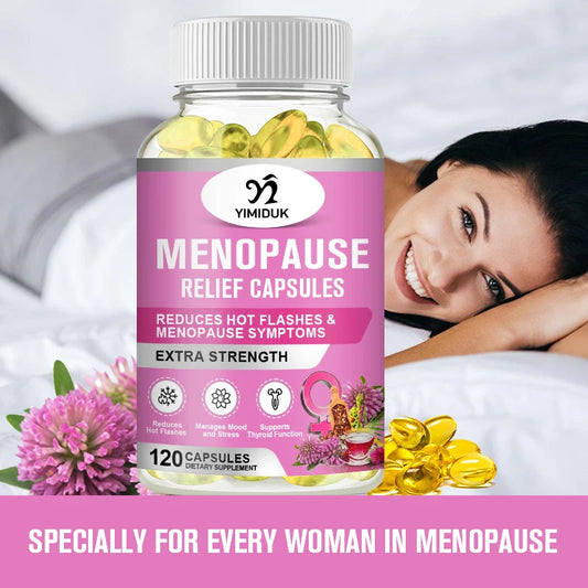 Buy 2 Get 2 Free! Natural Menopause Relief Supplement, for Reduces Hot Flashes & Night Sweats, Mood Balance & Better Sleep