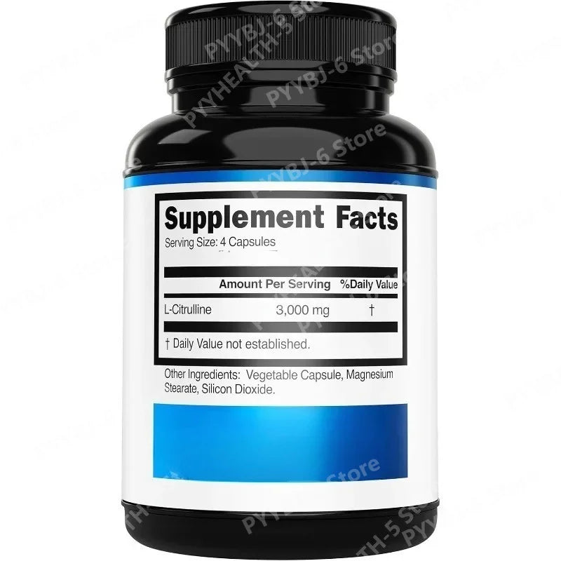L-Citrulline 3000mg 60 Capsules Supplement for Men & Women Muscle Recovery Support Vegan Non-GMO Fitness Performance
