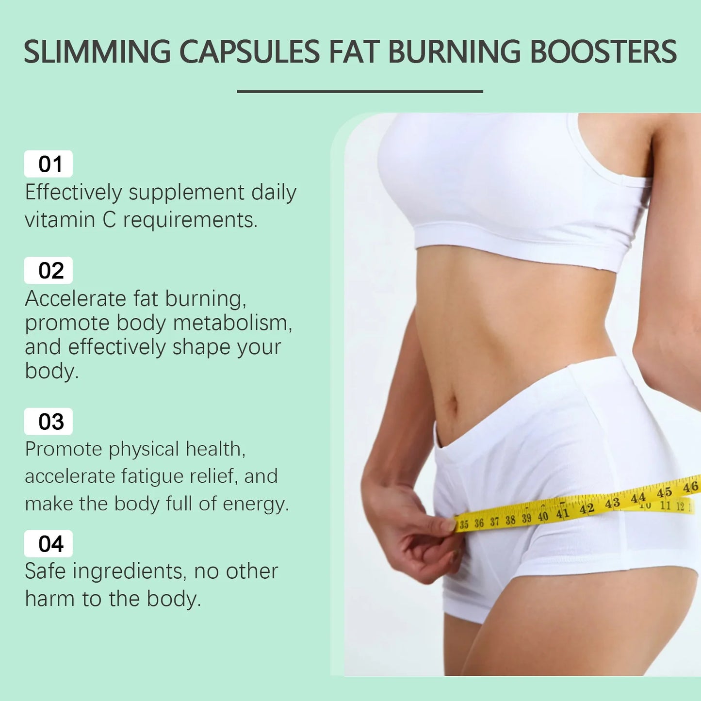 Googeer 60pcs Slimming Body Capsules Fat Burning Remove Cellulite Health Care Energy Dietary Supplement Weight Loss Capsules