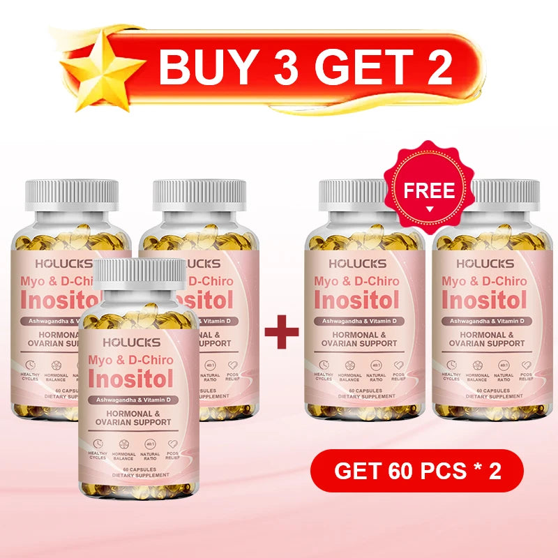 Buy 1 Get 1 Free! Premium Inositol Supplement, Supports Women's Hormonal Wellness, PCOS Relief, Metabolic Health, Emotional Calm