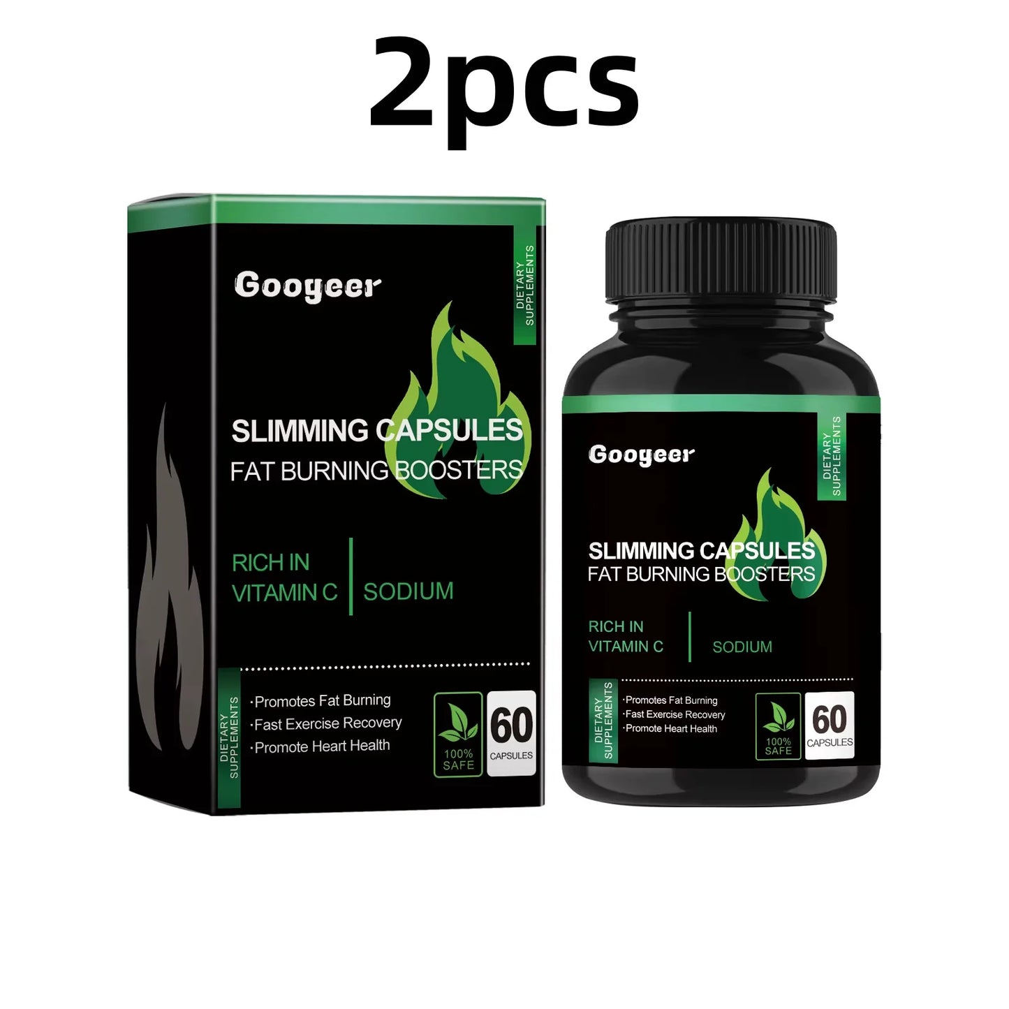 Googeer 60pcs Slimming Body Capsules Fat Burning Remove Cellulite Health Care Energy Dietary Supplement Weight Loss Capsules