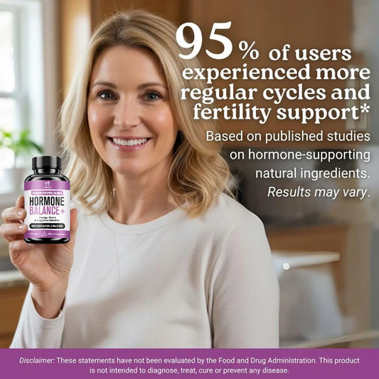 Buy 1 Get 1 Free! Hormone Balance Supplement, for Balances Estrogen, Stress Relief, Boosts Energy & Mood, Metabolism, Vegan
