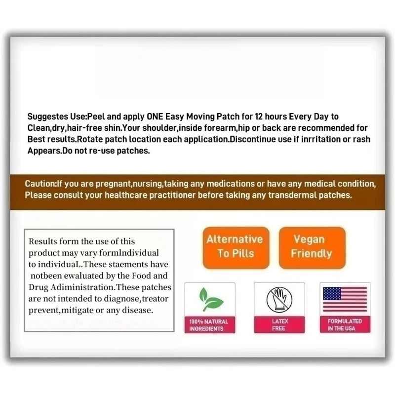 Korean Red Panax Ginseng Transdermal Patches Energy Performance Focus Supplement with Ginkgo Biloba for Men & Women 30 Patches
