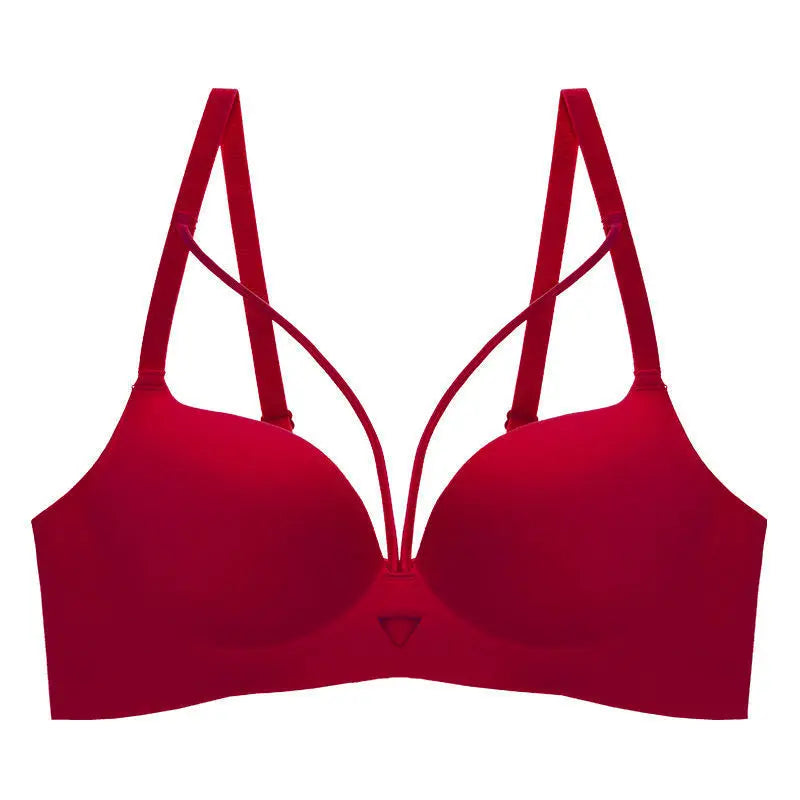2025 New Arrival Sexy Leopard Print Bra for Woman Small Bust Lift Enhances Fullness Wire-Free Desire Seamless Bra Underwear
