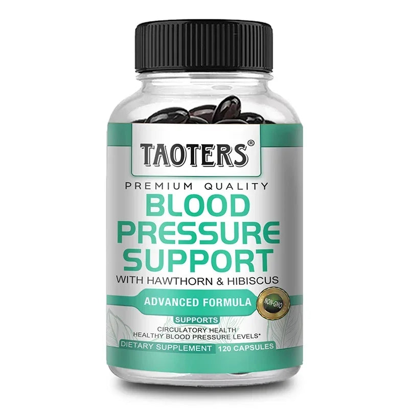 Blood Pressure Support Supplement Capsules, Support Heart Cardiovascular Blood Flow Vein Leg Health Immune & Vascular Wellness