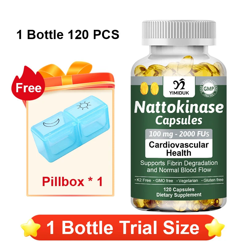 YIMIDUK Premium Nattokinase Supplement, Supports Heart Health, Normal Blood Flow, Fibrin Degradation & Circulatory Wellness